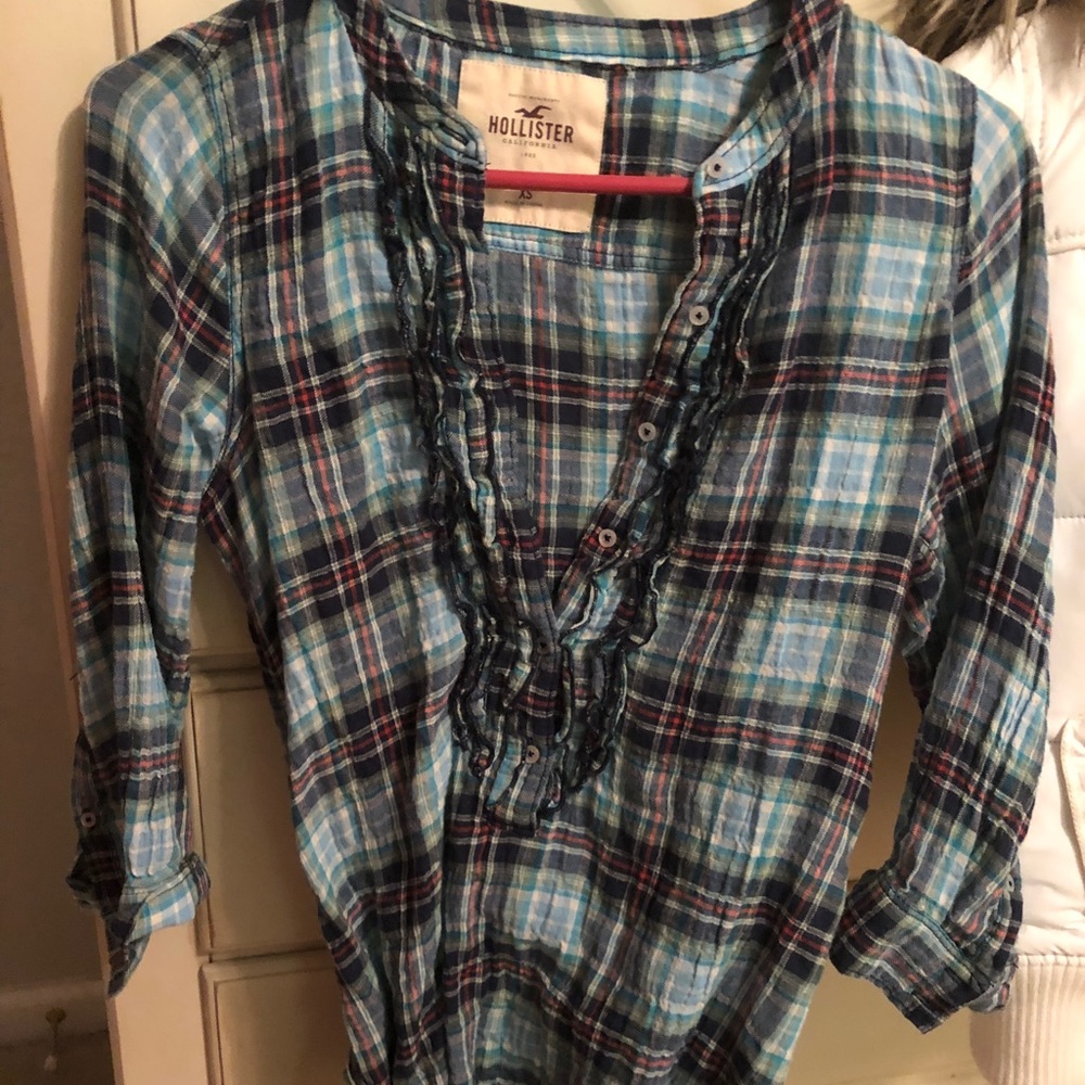 Plaid Hollister tunic